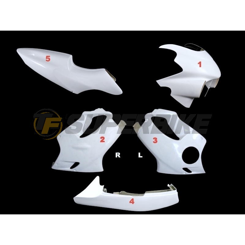 Carenado de fibra Honda CBR600F 1999-2000 5 piezas