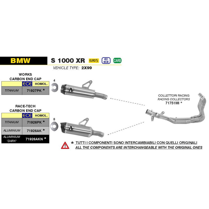 Colectores racing BMW S1000XR 2020-2023