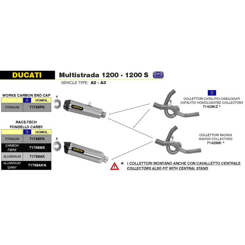 Colectores racing Ducati Multistrada 1200 / 1200S 2010-2014