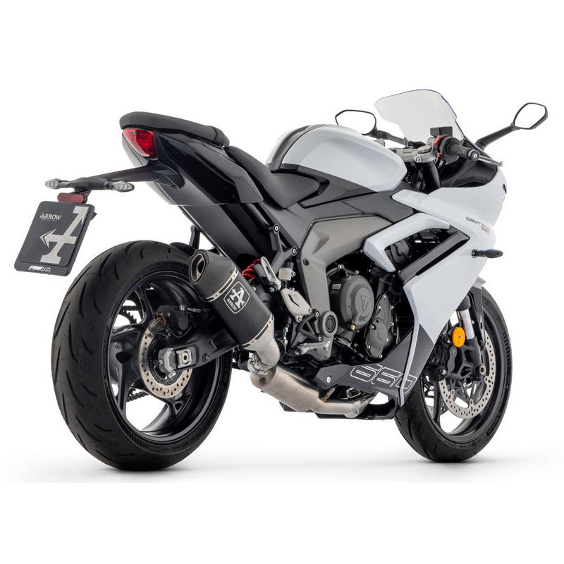 Sistema completo Racing escape Veloce aluminio Dark para Triumph Daytona 660 2024-