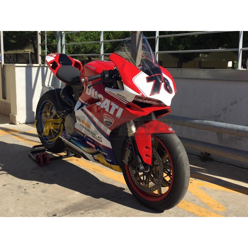 Carenado de fibra Ducati Panigale 959 / 1299 colín asiento original y escape racing