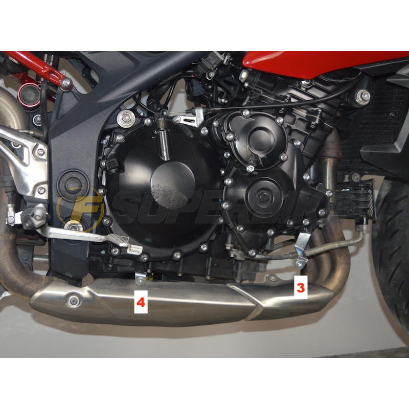 Quilla fibra de vidrio v1 Triumph Speed Triple 1050 2011-2015 con kit de montaje