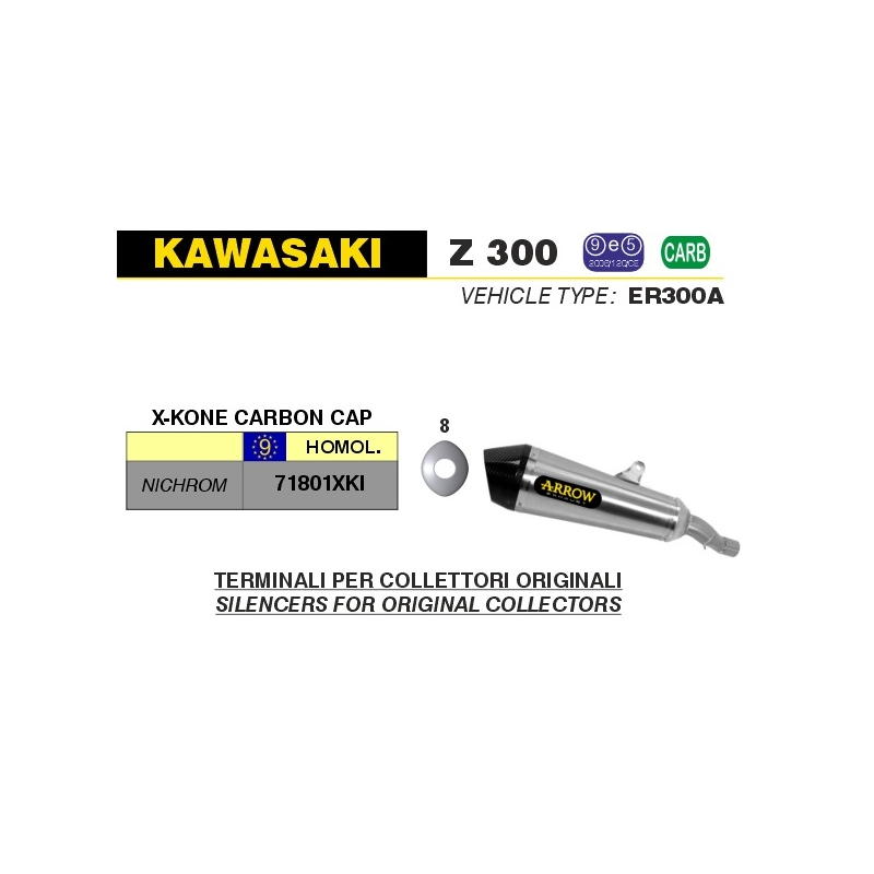 Escape X-Kone Kawasaki Ninja 250 / Ninja 300 / Z300 2013-2016