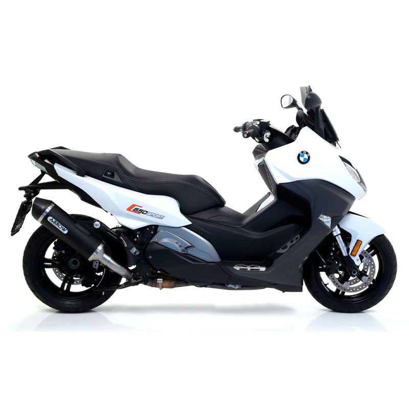 Escape Race-Tech aluminio Dark fondo carbono BMW C 650 Sport 2016-2020