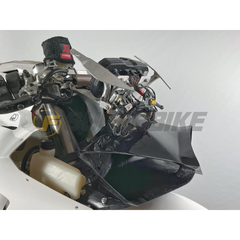 Araña duraluminio Racing plata Ducati Panigale V4 / V4R  2018-2024 con ram air Motoforza