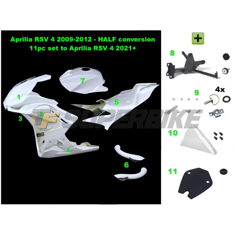 Kit transformación Aprilia RSV4 2009-2012 a Aprilia RSV4 2021-2024