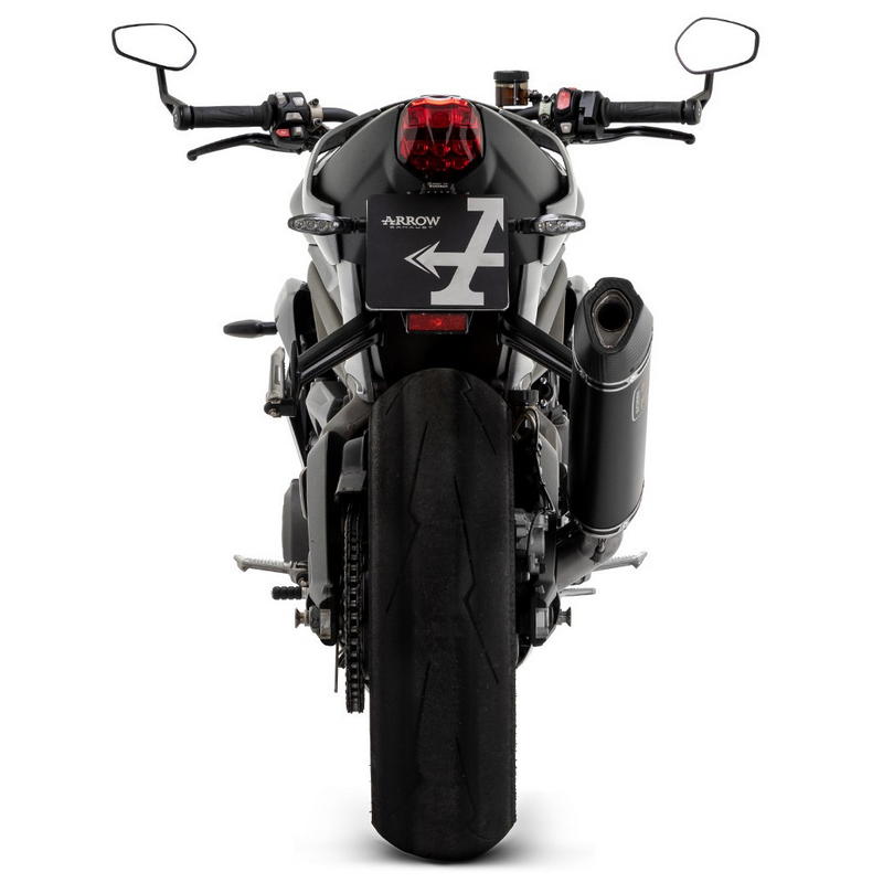 Sistema completo Triumph Street Triple 765 2020-2022 catalítico homologado con escape Veloce aluminio Dark