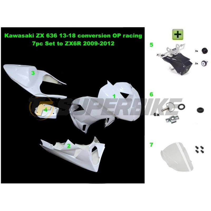 Kit transformación v2 Kawasaki ZX-6R 2009-2012 a Kawasaki ZX-6R 2013-2018