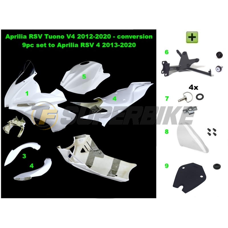 Kit transformación Aprilia Tuono V4 R 2011-2015 a Aprilia RSV4 2015-2020