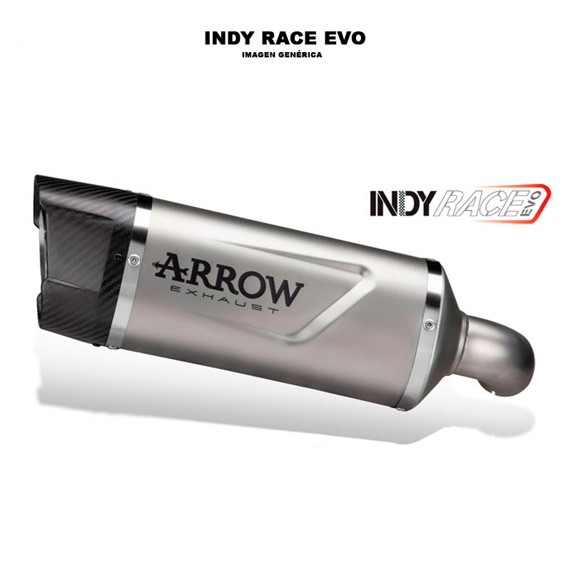 Escape Indy Race EVO titanio fondo carbono para Benelli TRK 702 / 702X 2023-2024