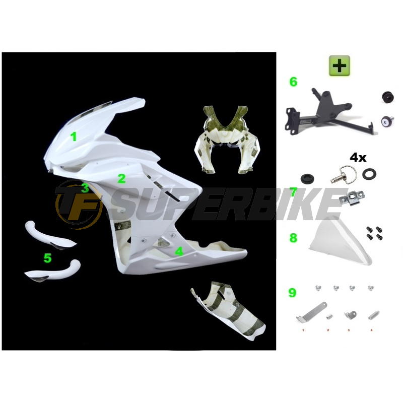 Kit transformación parte frontal Aprilia RSV4 2009-2020 / Tuono V4 2011-2020 a Aprilia RSV4 2021-2024