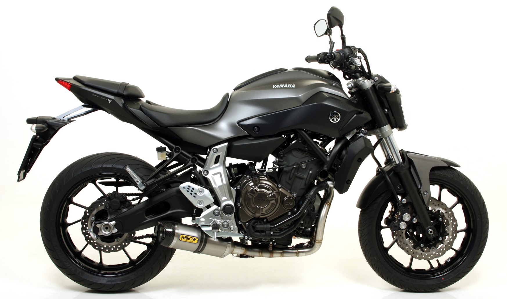 Escape Thunder titanio fondo carbono Yamaha MT-07 2014-2020 / Tracer 700 2016-2024