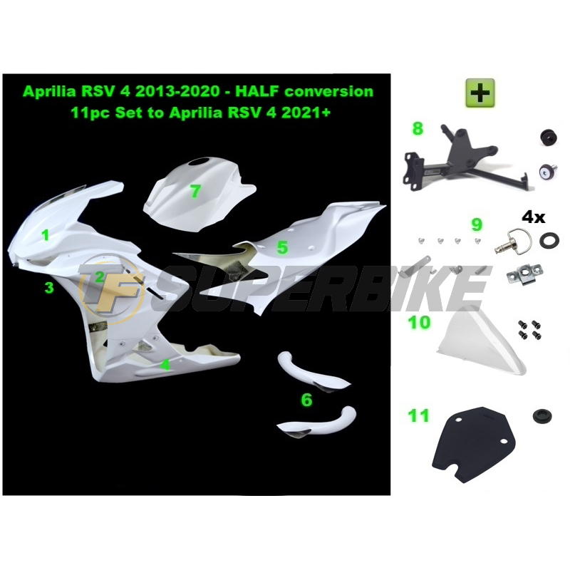 Kit transformación Aprilia RSV4 2013-2020 / Tuono V4 2011-2020 a Aprilia RSV4 2021-2024