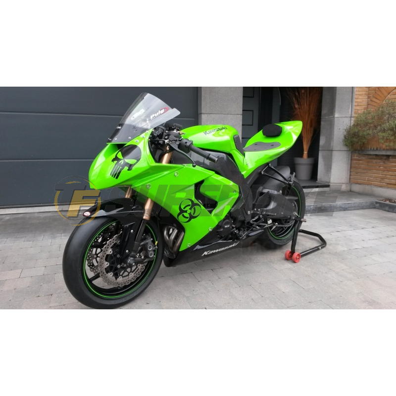 Carenado de fibra Kawasaki ZX-10R 2008-2010 colín racing