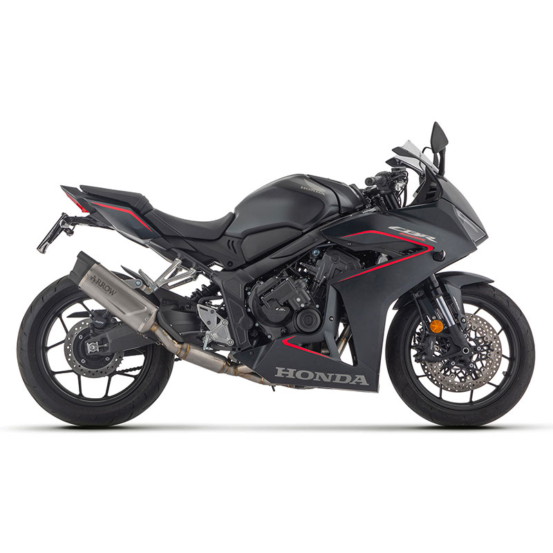 Kit completo homologado escape Indy Race Evo titanio con colectores acero Honda CBR 650 R 2024-2026
