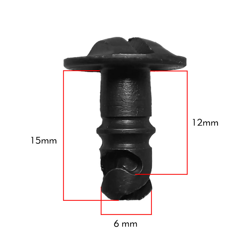 Tornillo rapido M6x12mm cabeza plana