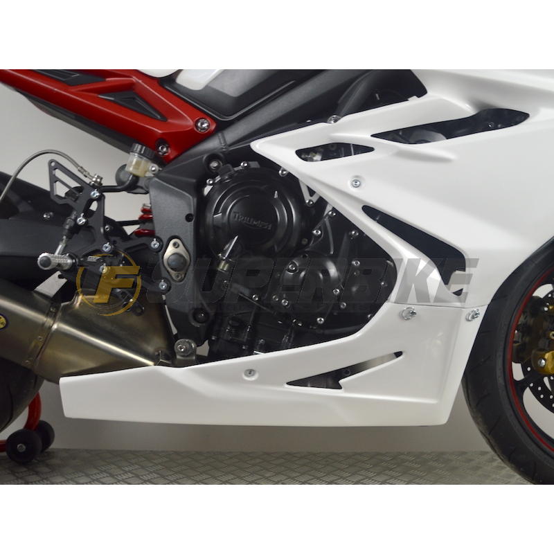 Carenado de fibra Triumph Daytona 675 2013-2017 quilla escape original