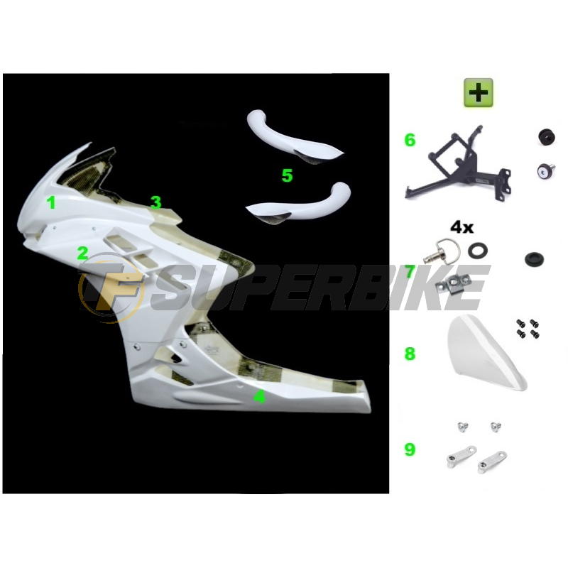 Kit transformación parte frontal Aprilia Tuono V4 2021-2024 a Aprilia RSV4 2021-2024