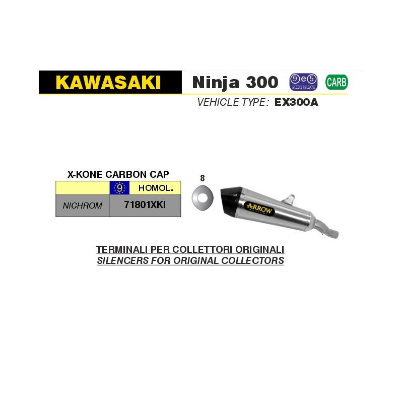 Escape X-Kone Kawasaki Ninja 250 / Ninja 300 / Z300 2013-2016