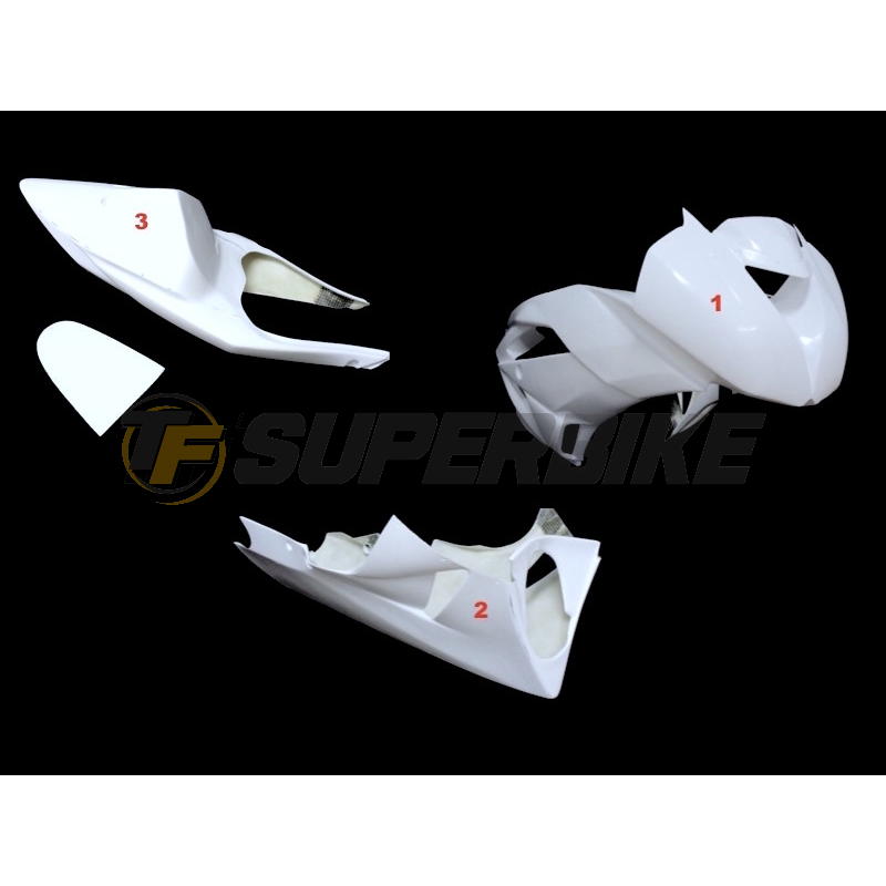 Carenado de fibra Kawasaki ZX-6R 2009-2017 colín asiento original