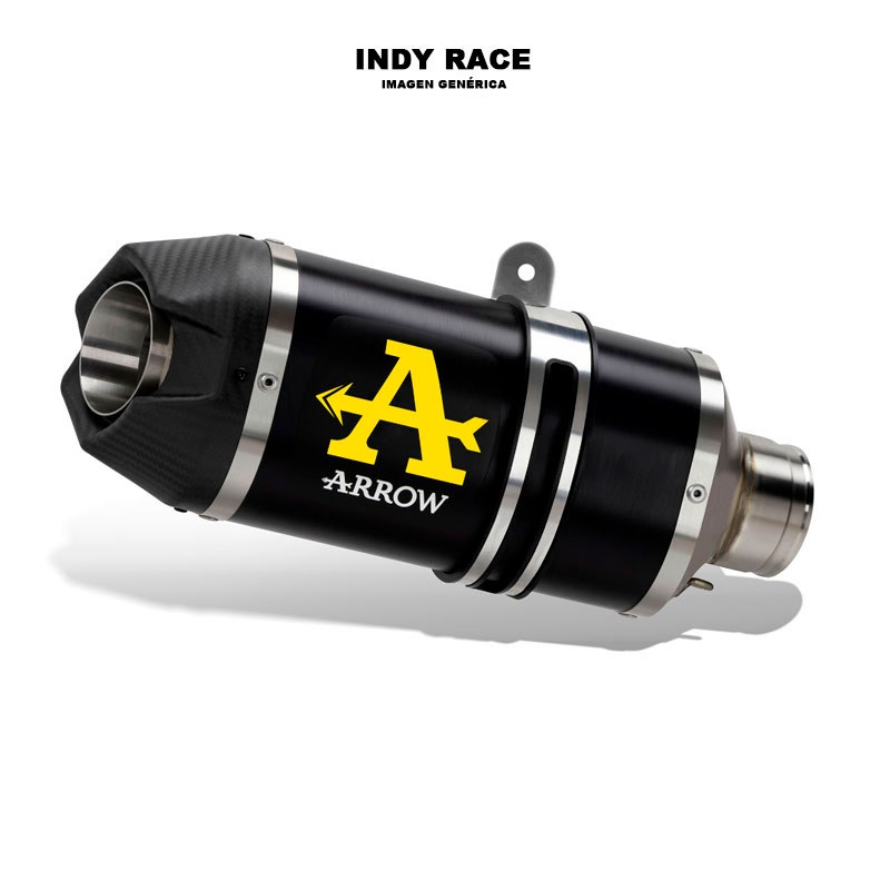 Escape Indy Race aluminio Dark fondo carbono Honda CB 750 Hornet 2023-2025