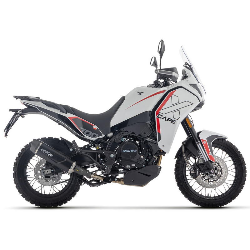 Escape Indy-Race EVO aluminio Dark fondo carbono Moto Morini X-Cape 700 2025-