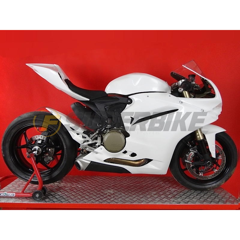 Carenado de fibra Ducati Panigale 959 / 1299 colín asiento original y escape racing
