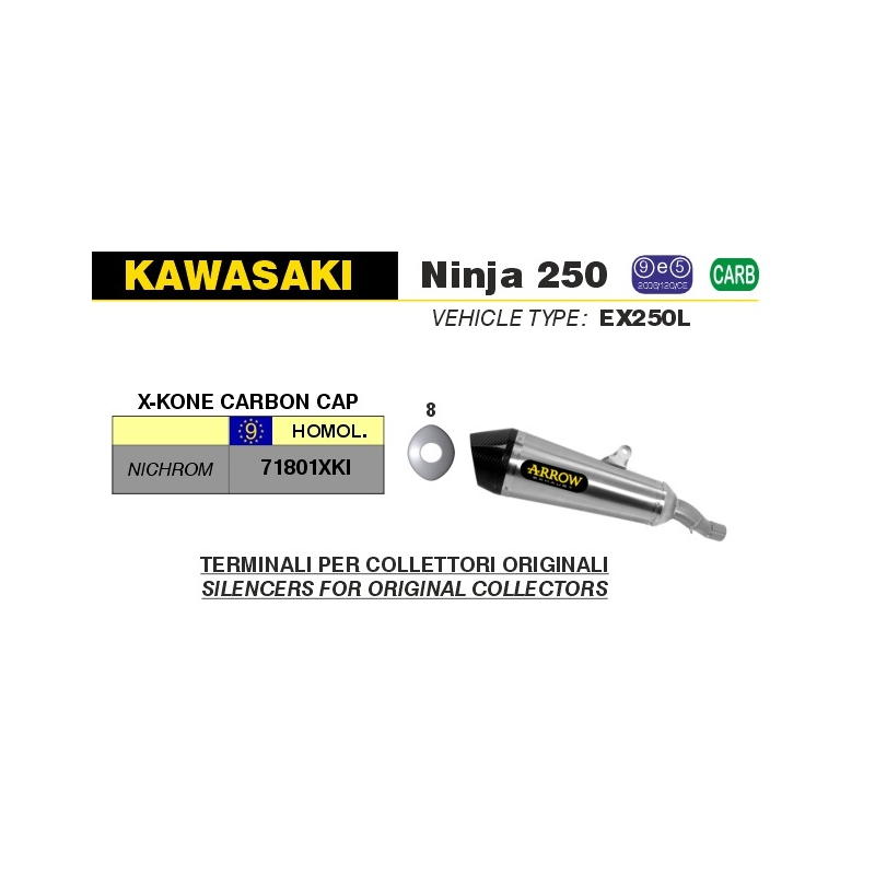 Escape X-Kone Kawasaki Ninja 250 / Ninja 300 / Z300 2013-2016