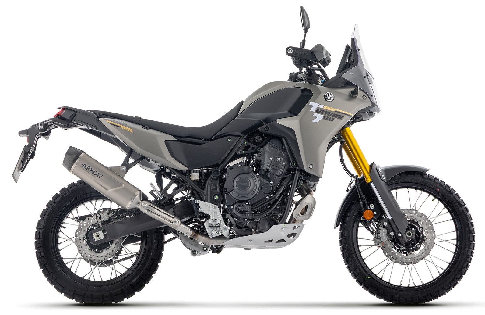 Escape Indy-Race EVO titanio fondo carbono Yamaha Tenere 700 2025-