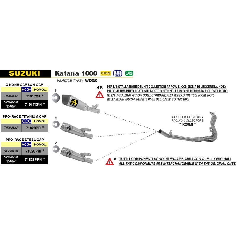 Escape Pro-Race Nichrom Dark Suzuki GSX-S 1000 / F 2015-2020 / Katana 2019-2020