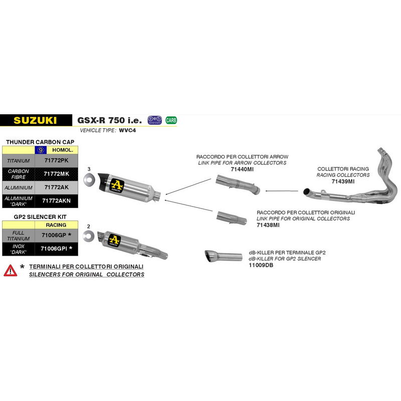 Colectores racing Suzuki Suzuki GSX-R 600/750 2011-2016