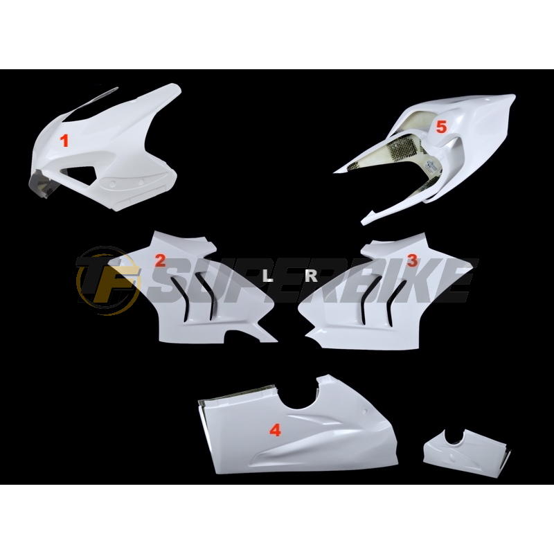 Carenado de fibra Ducati Panigale V4 / V4S / V4R 2018-2021 escape racing