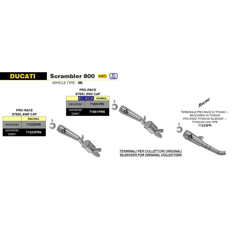 Escape Pro-Race Nichrom Ducati Scrambler 800 2021-2022