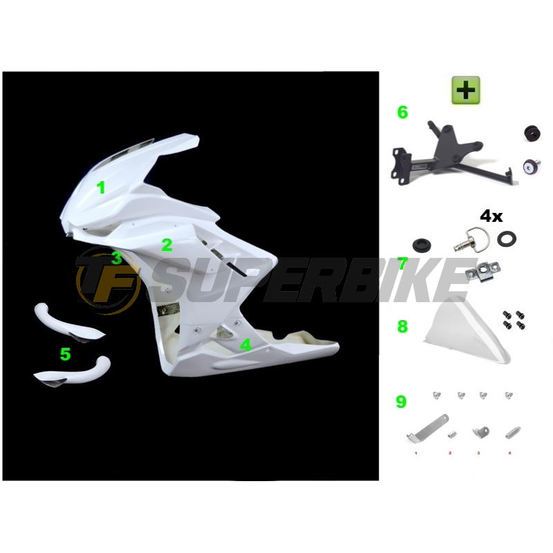 Kit transformación parte frontal Aprilia RSV4 2009-2020 / Tuono V4 2011-2020 a Aprilia RSV4 2021-2024