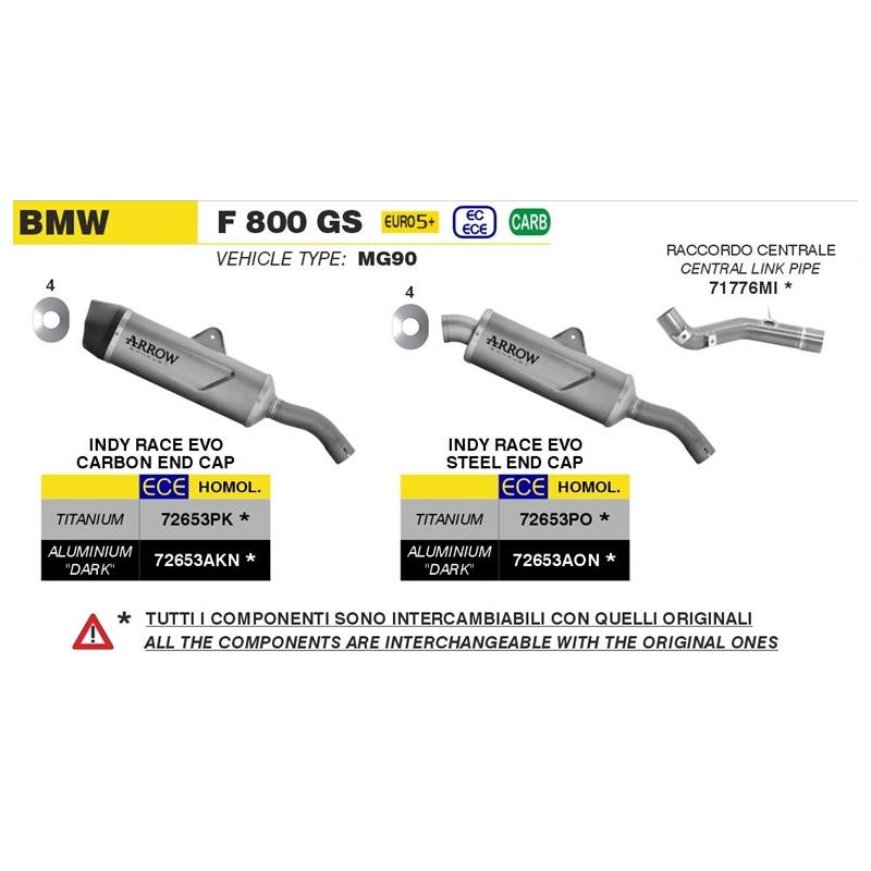 Escape Indy-Race titanio BMW F800GS / F900GS / Adventure 2024-2025