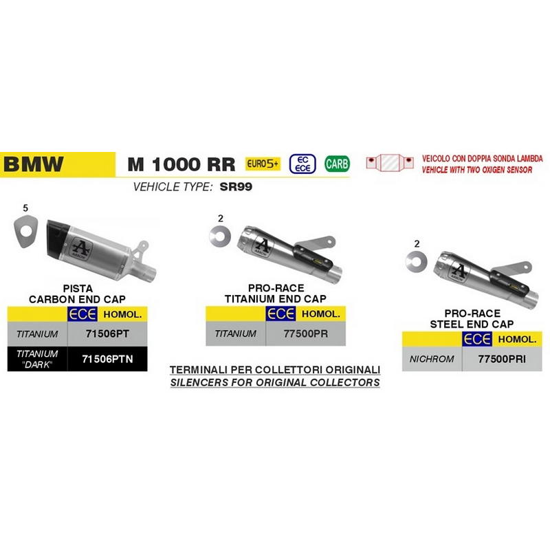 Escape Pista titanio homologado BMW S1000RR / S1000R / M1000RR / M1000R