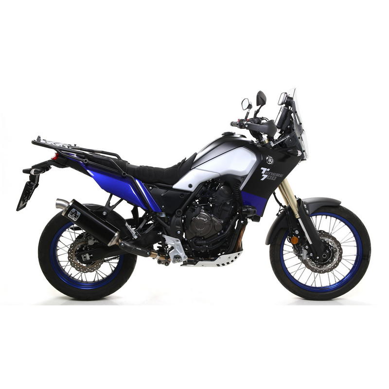 Escape Indy Race aluminio Dark fondo en acero Yamaha Tenere 700 2019-2024