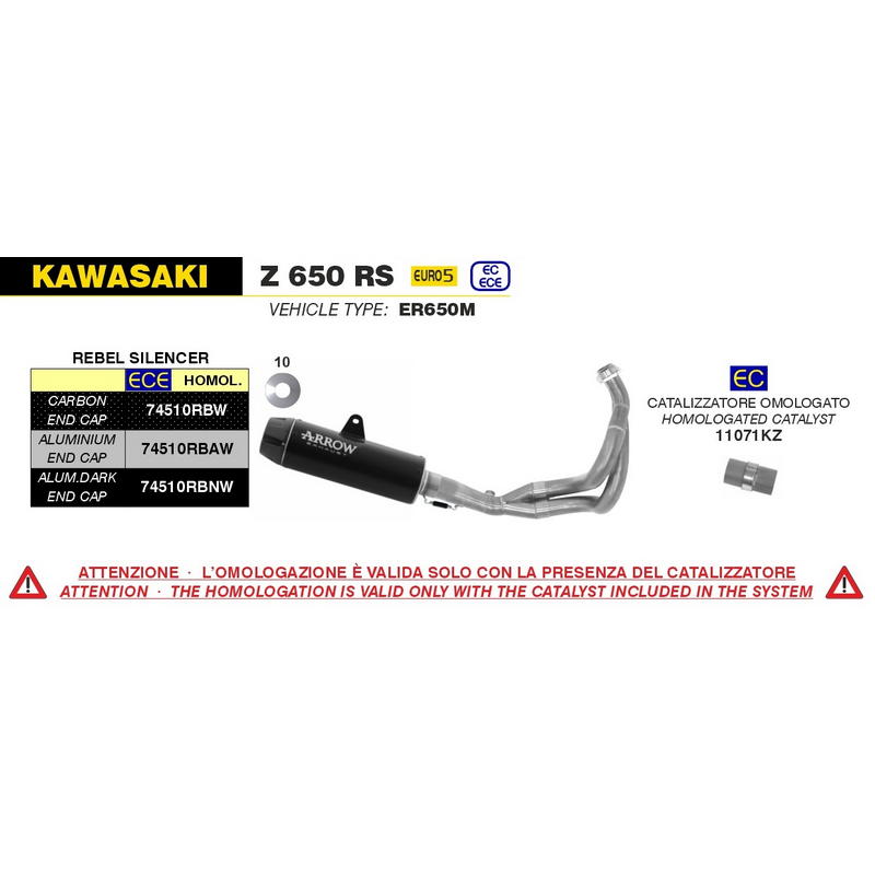 Catalizador Kawasaki Ninja 650 / Vulcan / Z650 / Z650RS 2021-