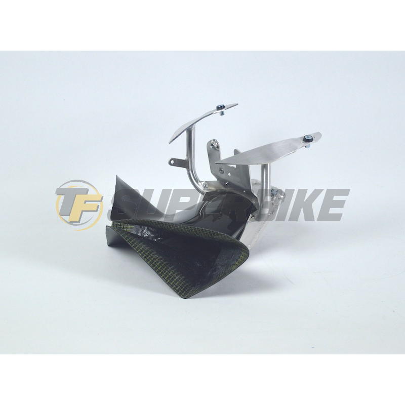 Araña duraluminio Racing plata Ducati Panigale V2 2020-2024 con ram air Motoforza