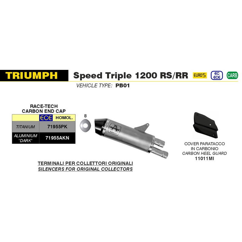 Protector fibra carbono Triumph Speed Triple 1200 RS/RR 2021-2024
