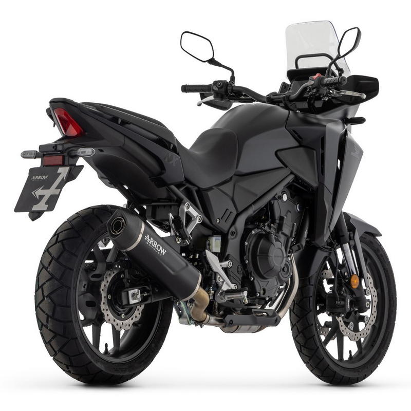 Escape Indy Race EVO aluminio Dark fondo carbono Honda CB500 Hornet / NX500 2024-