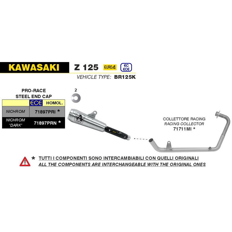 Escape Pro-Race Nichrom Dark Kawasaki Ninja 125 / Z125 2019-2020