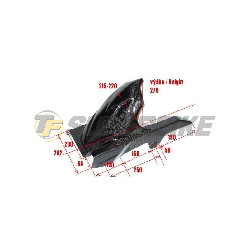 Guardabarros trasero fibra vidrio Kawasaki Z750 2003-2014