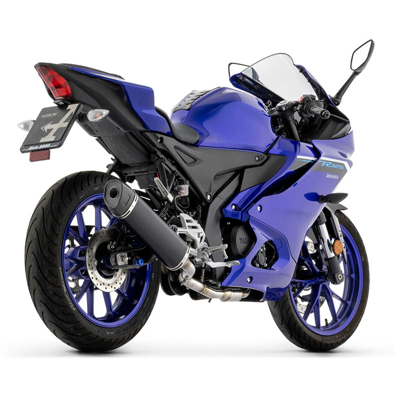 Sistema completo con escape Icon aluminio Dark YZF-R125 / MT-125 2024-2026