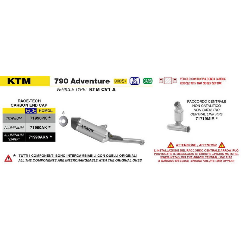 Conector central KTM 890 SMT 2024- / 790 / 890 Adventure 2025- / Husqvarna Svartpilen 801 2024-
