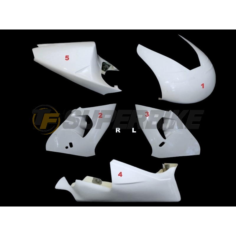 Carenado de fibra Racing Aprilia RSV Mille 1000 1998-2000 colin asiento original