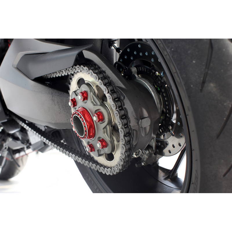 Tuerca ergal Thunderbolt porta corona Ducati-MV Agusta / Eje trasero Ducati /Speed Triple RS 1200