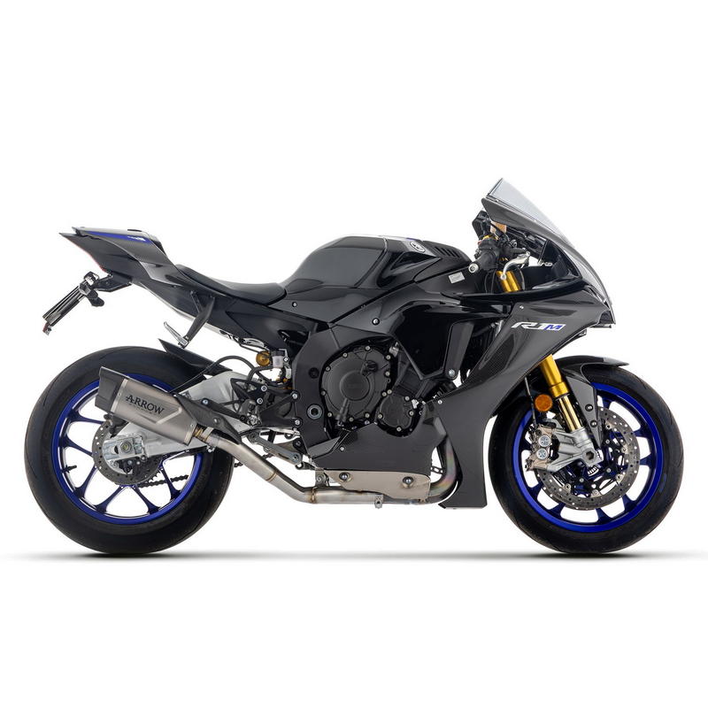 Escape Indy-Race EVO homologado aluminio Dark fondo carbono Yamaha R1 2025-