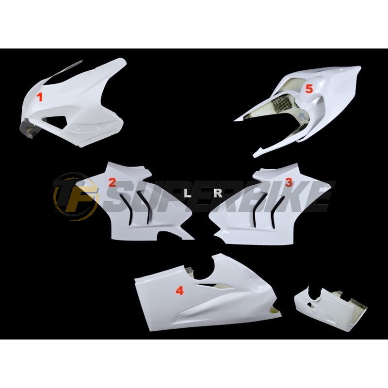 Carenado de fibra Ducati Panigale V4 / V4S / V4R 2018-2021 escape Arrow