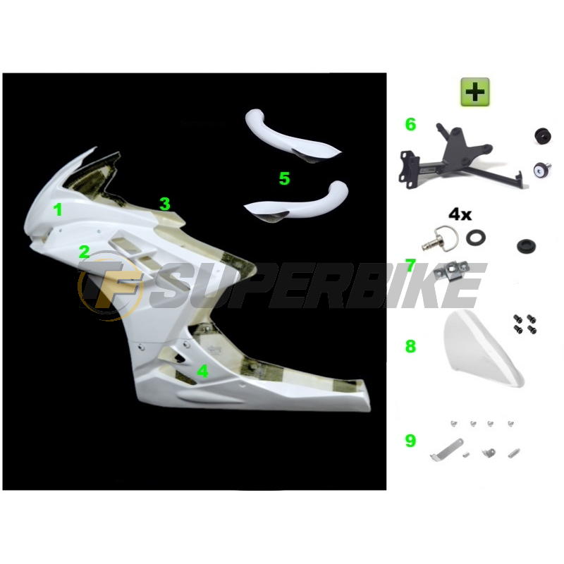 Kit transformación parte frontal Aprilia Tuono V4 2011-2020 a Aprilia RSV4 2021-2024
